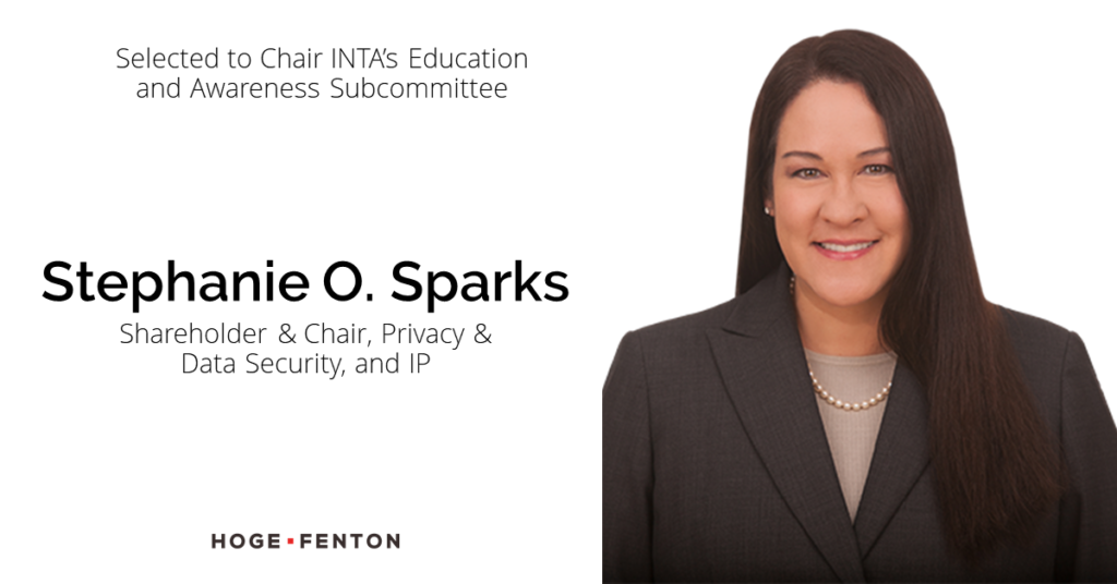 Stephanie Sparks Selected to Chair INTA's Hoge Fenton